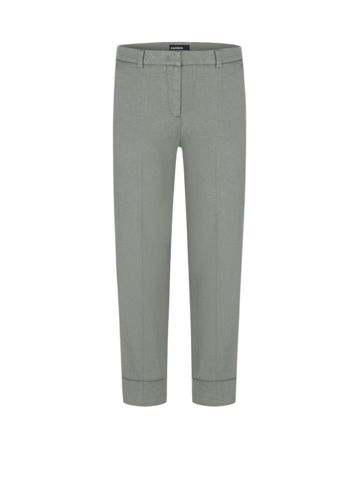 Shadow green linnen broek Krystal Cambio