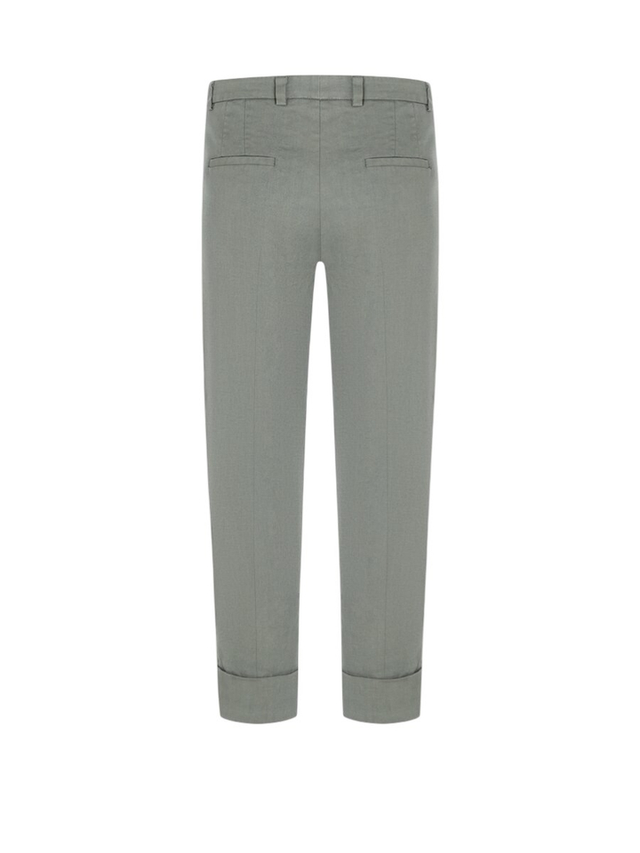 Shadow green linnen broek Krystal Cambio