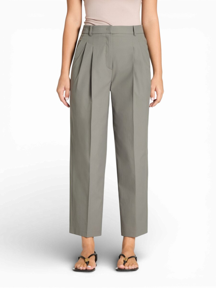 Donkergroene broek Emilie Cambio 