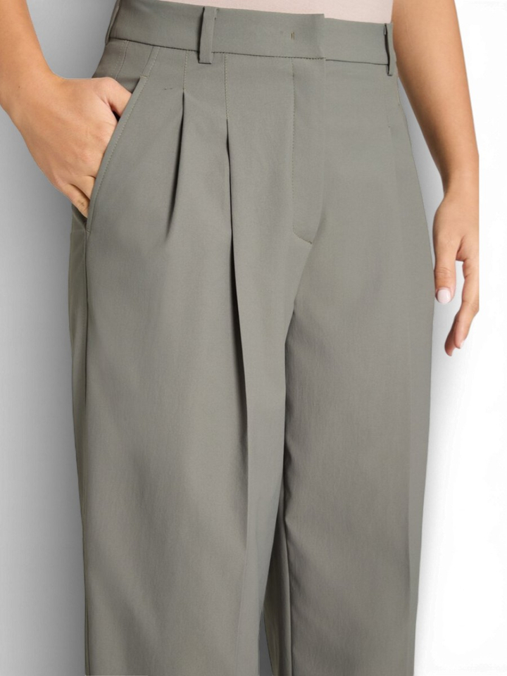 Donkergroene broek Emilie Cambio 