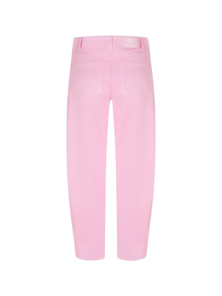 Roze broek met bloemenlint Oria French Po Cambio 