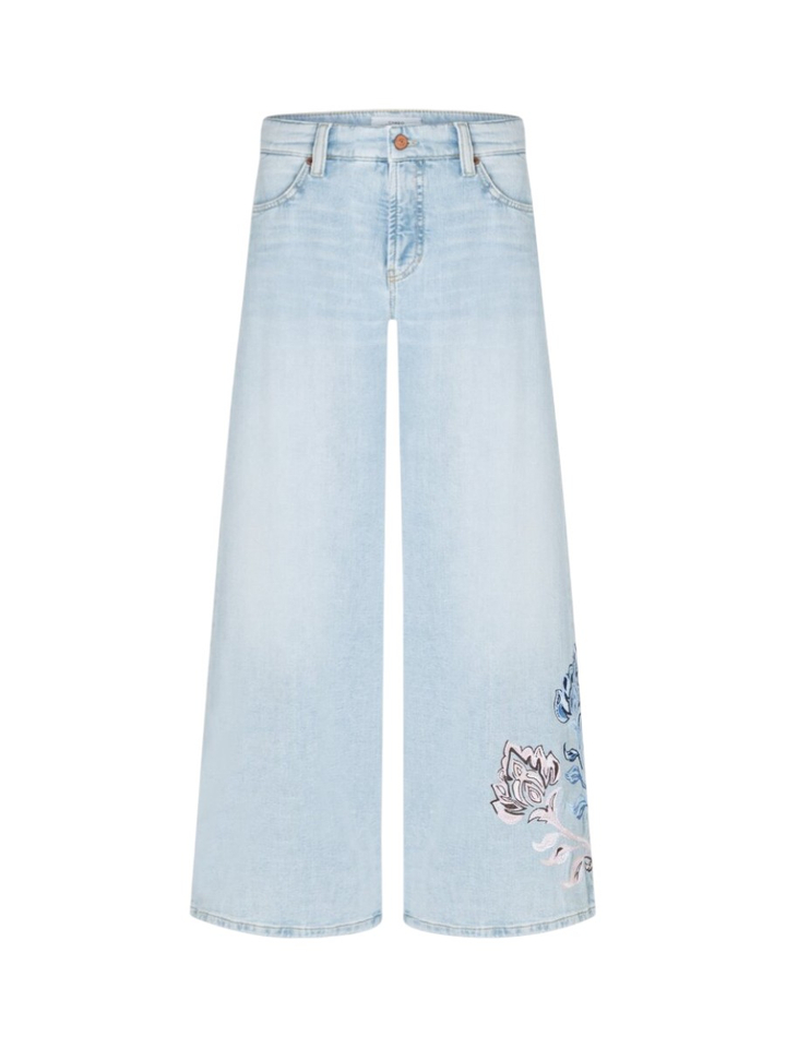 Lichtblauwe jeans met detail Palazzo Cambio