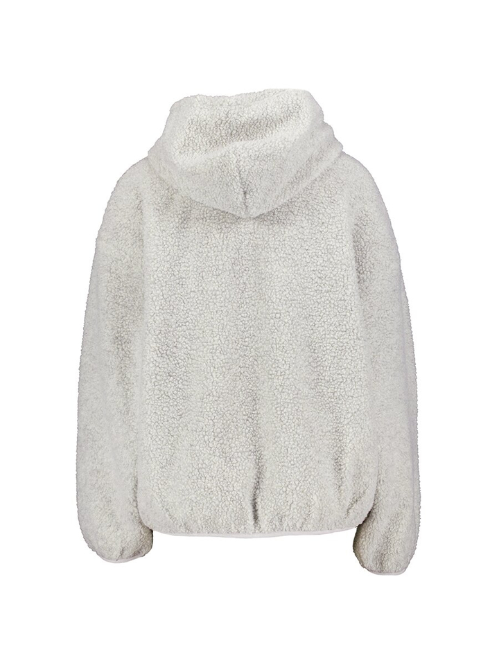 Grijz teddy gilet met kap American Vintage