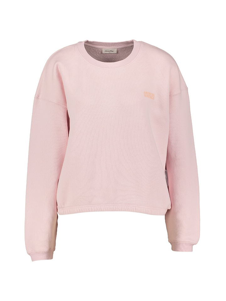 Licht roze katoenen sweater Izu American Vintage 