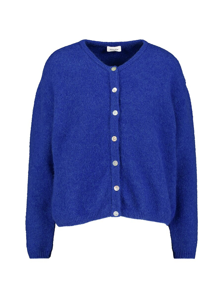Kobalt blauwe cardigan met alpaca Vito American Vintage