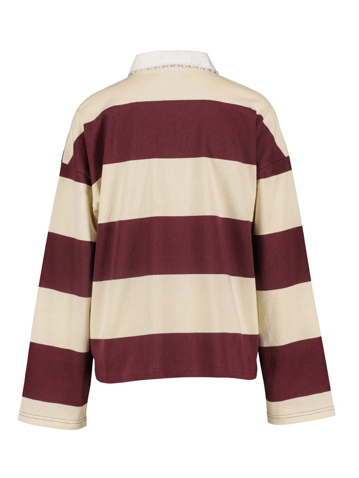Gestreepte polo sweater Darin Numph