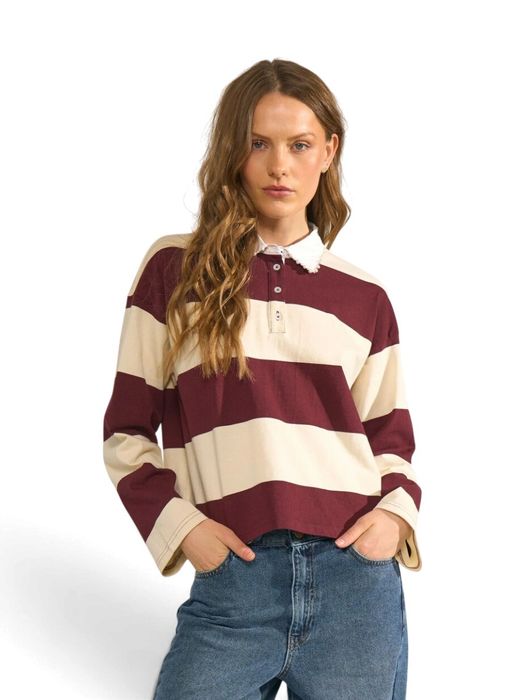 Gestreepte polo sweater Darin Numph