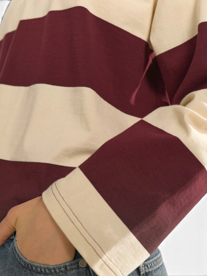 Gestreepte polo sweater Darin Numph