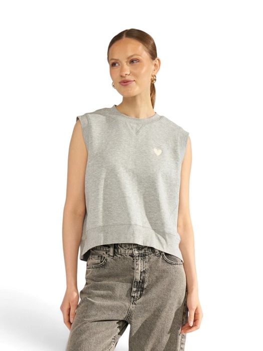 Grijze sweater debardeur Nathalie Vest Numph