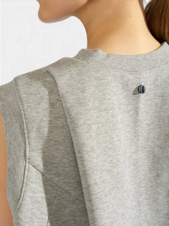 Grijze sweater debardeur Nathalie Vest Numph