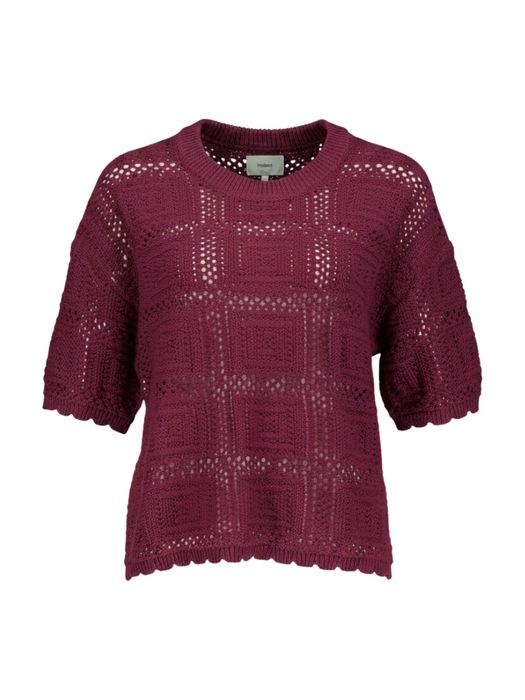 Bordeaux gebreide trui Mirinda Pullover Numph