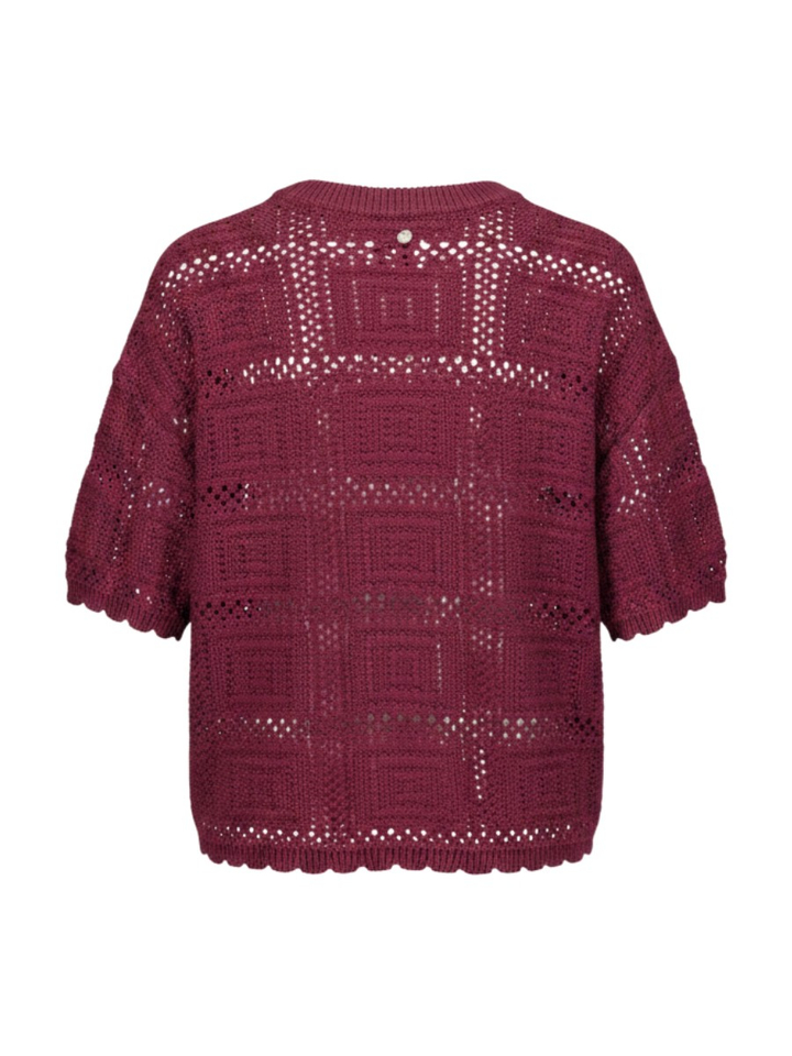 Bordeaux gebreide trui Mirinda Pullover Numph