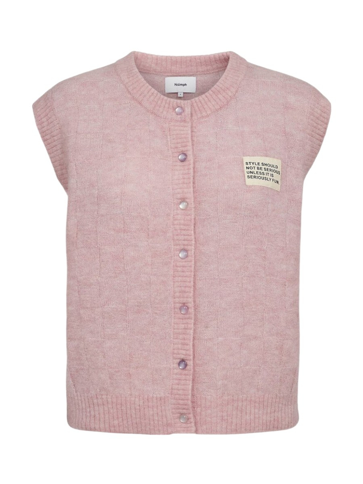 Lichtroze cardigan Riette Vest Numph