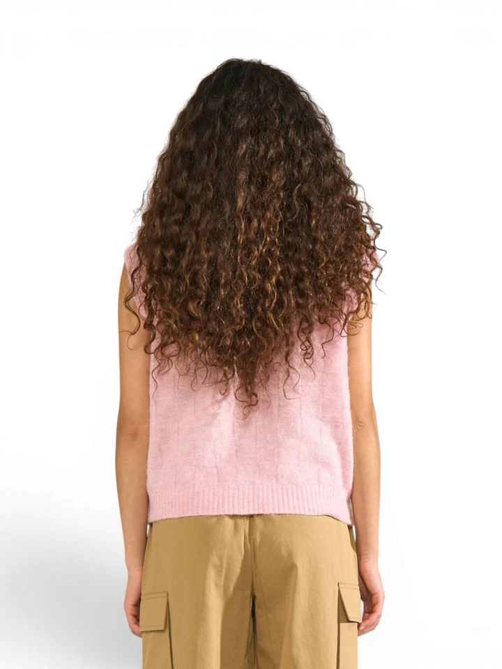 Lichtroze cardigan Riette Vest Numph