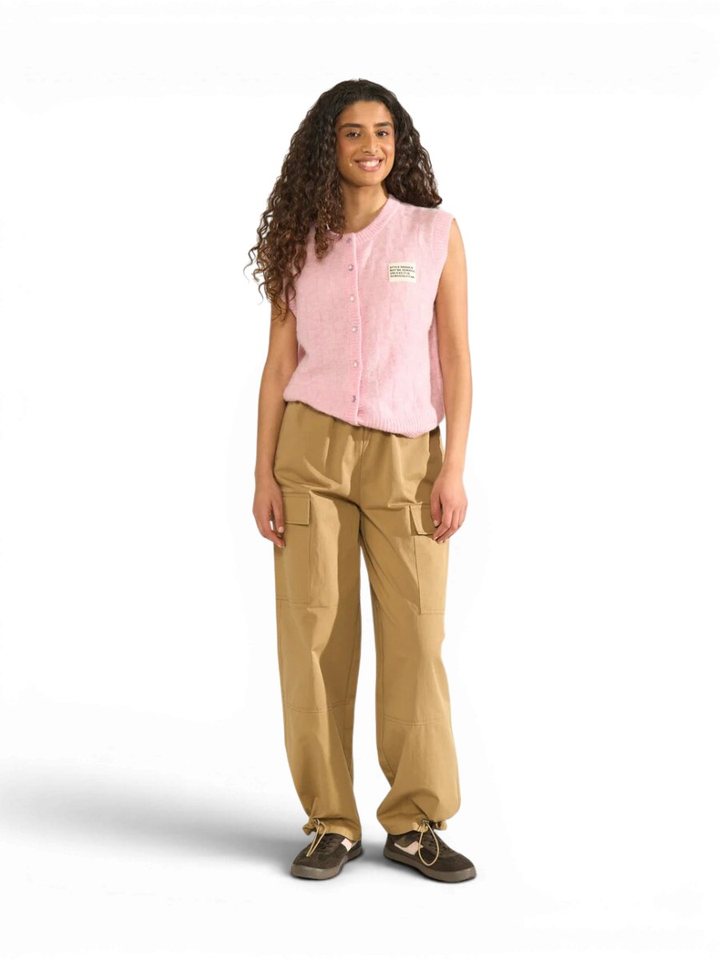 Lichtroze cardigan Riette Vest Numph