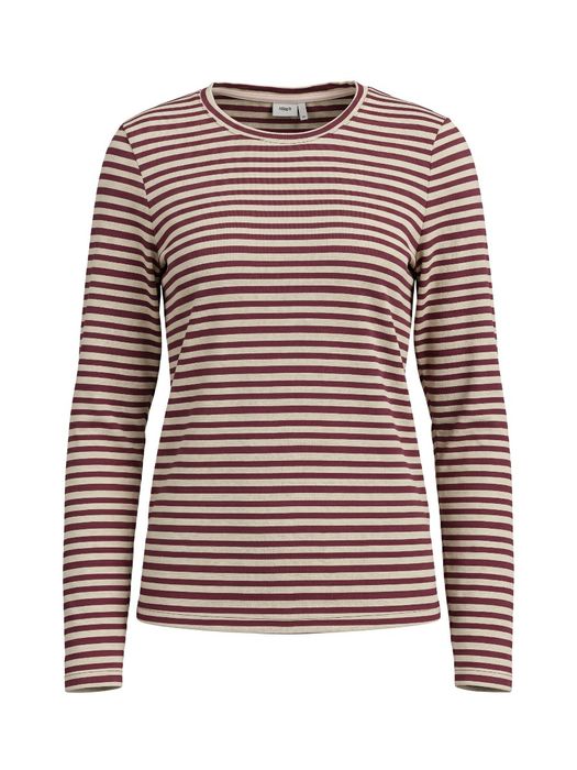 Gestreepte T-shirt met glitterdraad Rixie T-shirt Numph