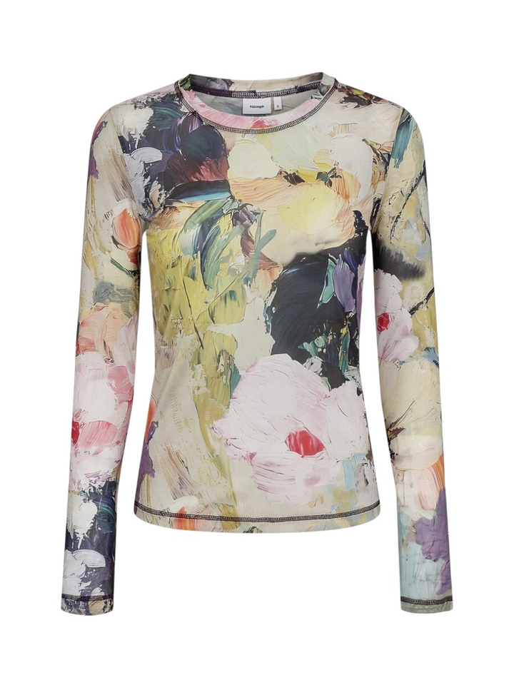 Multicolor doorzichtige T-shirt Numph
