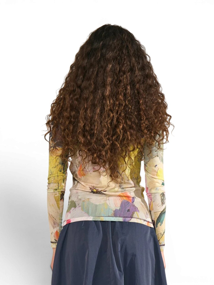 Multicolor doorzichtige T-shirt Numph
