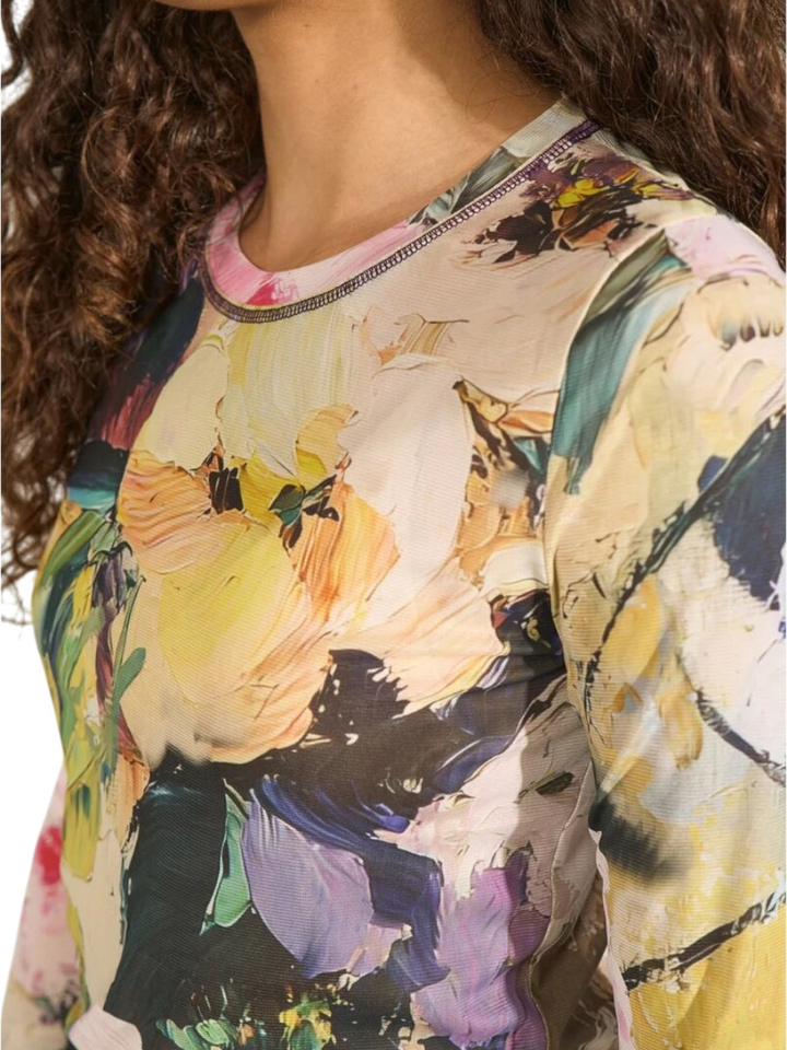 Multicolor doorzichtige T-shirt Numph