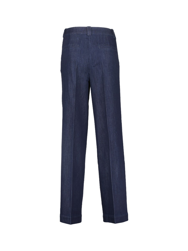 Donkerblauwe broek in jeans look Aletta Pants Numph 