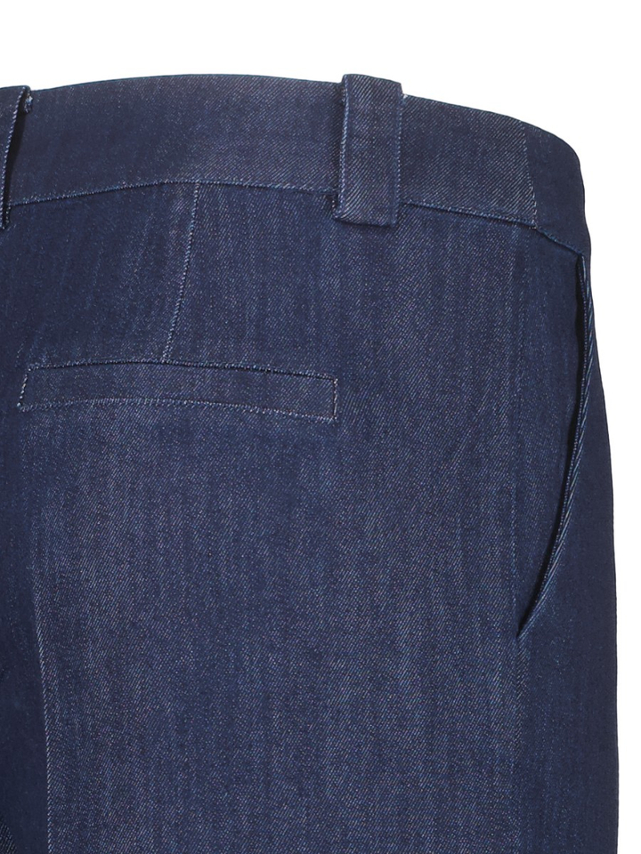 Donkerblauwe broek in jeans look Aletta Pants Numph 