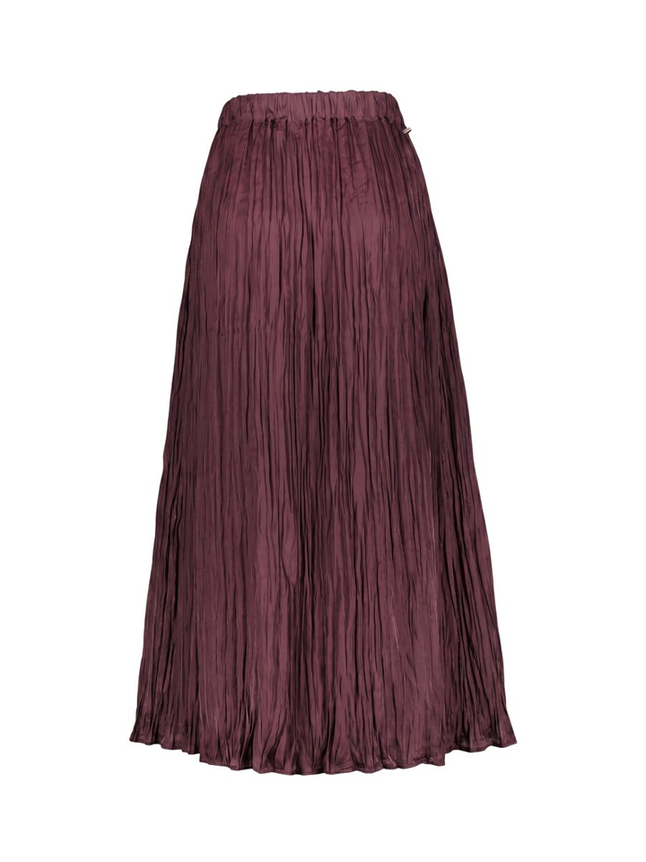 Bordeaux kleurige plooirok met elastiek Fea Skirt Numph