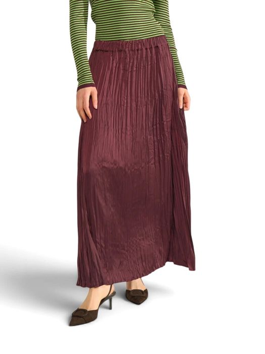 Bordeaux kleurige plooirok met elastiek Fea Skirt Numph