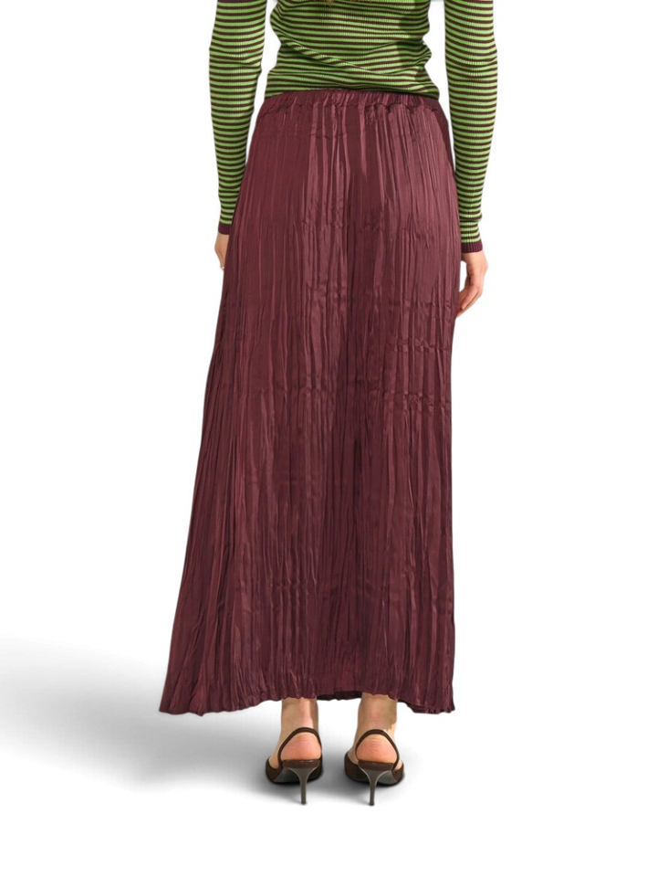 Bordeaux kleurige plooirok met elastiek Fea Skirt Numph
