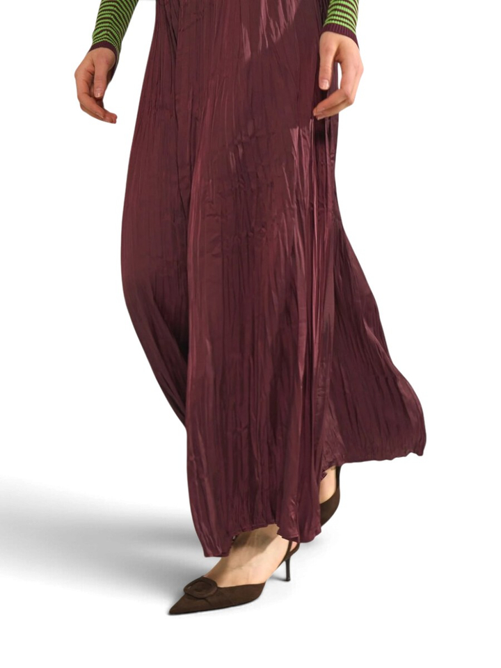 Bordeaux kleurige plooirok met elastiek Fea Skirt Numph