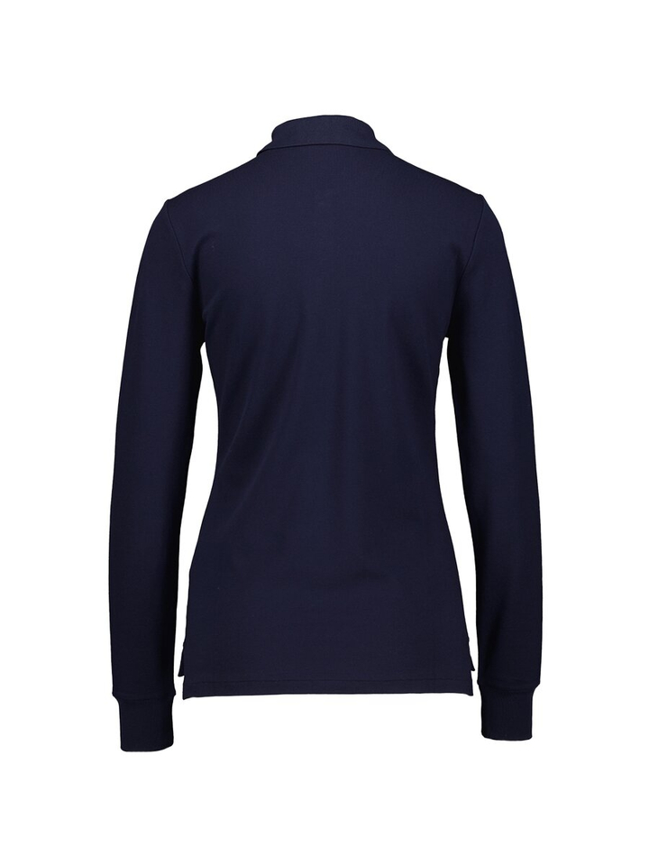 Donkerblauwe polo met lange mouw Ralph Lauren 