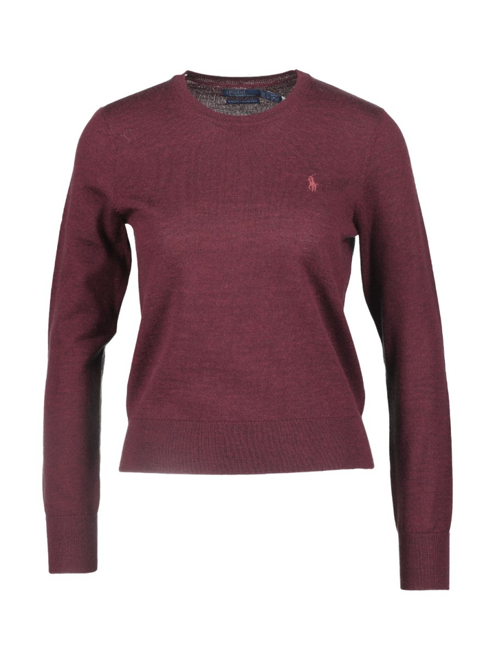 Bordeaux trui met ronde hals Ralph Lauren 