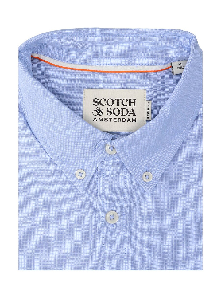 Blauw katoenen hemd (regular fit) met lange mouwen Bonnet Scotch&Soda 
