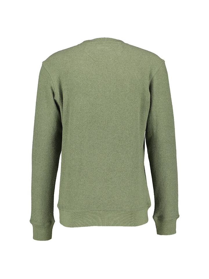 Groene katoenen sweater met ronde hals in badstof Dstrezzed