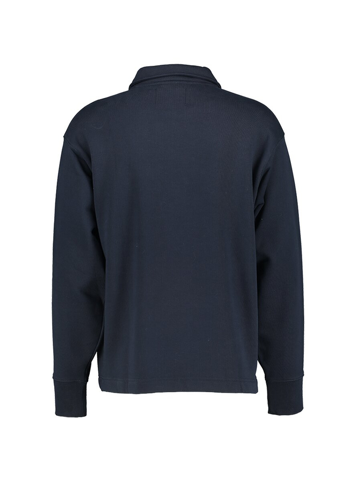 Donkerblauwe trui met korte rits Selected