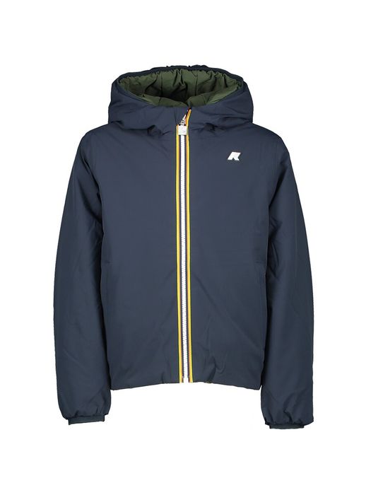 Donkerblauwe jas met kap Kway