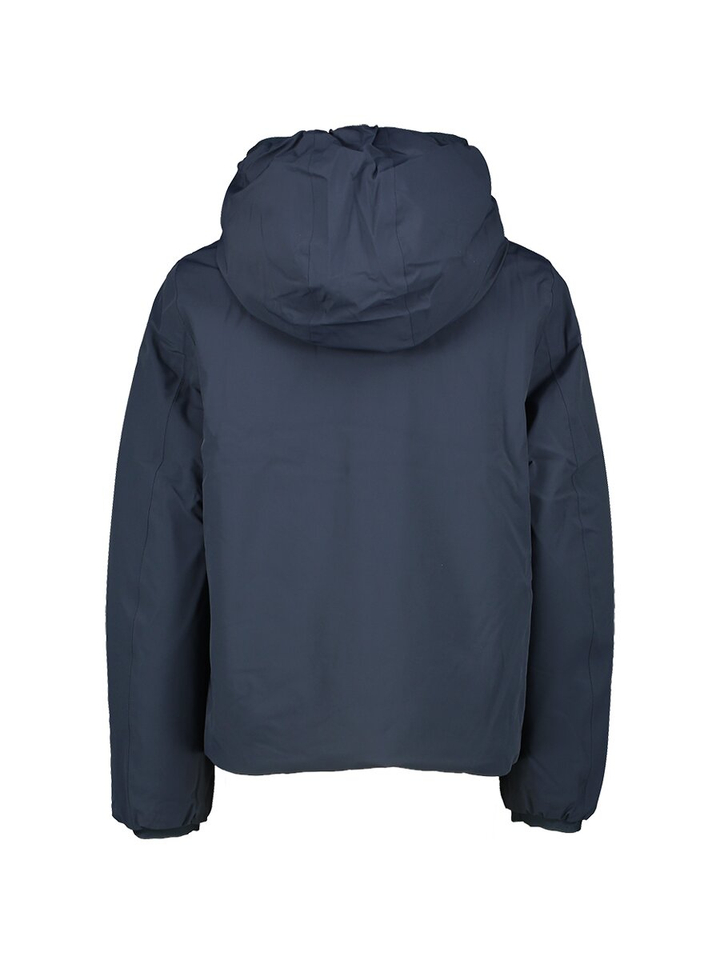 Donkerblauwe jas met kap Kway