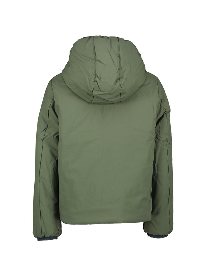 Donkerblauwe jas met kap Kway