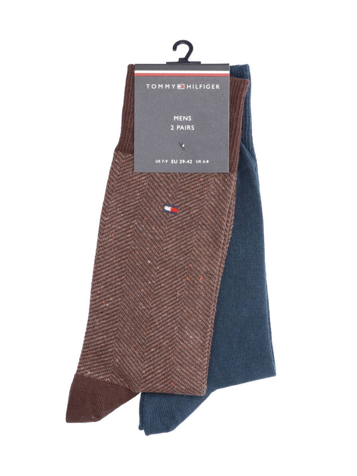 Chocolade bruin duo sokken Tommy Hilfiger 