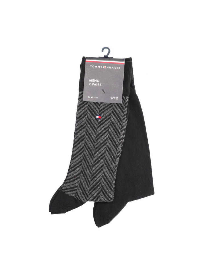 Zwarte sokken duo pack Tommy Hilfiger 