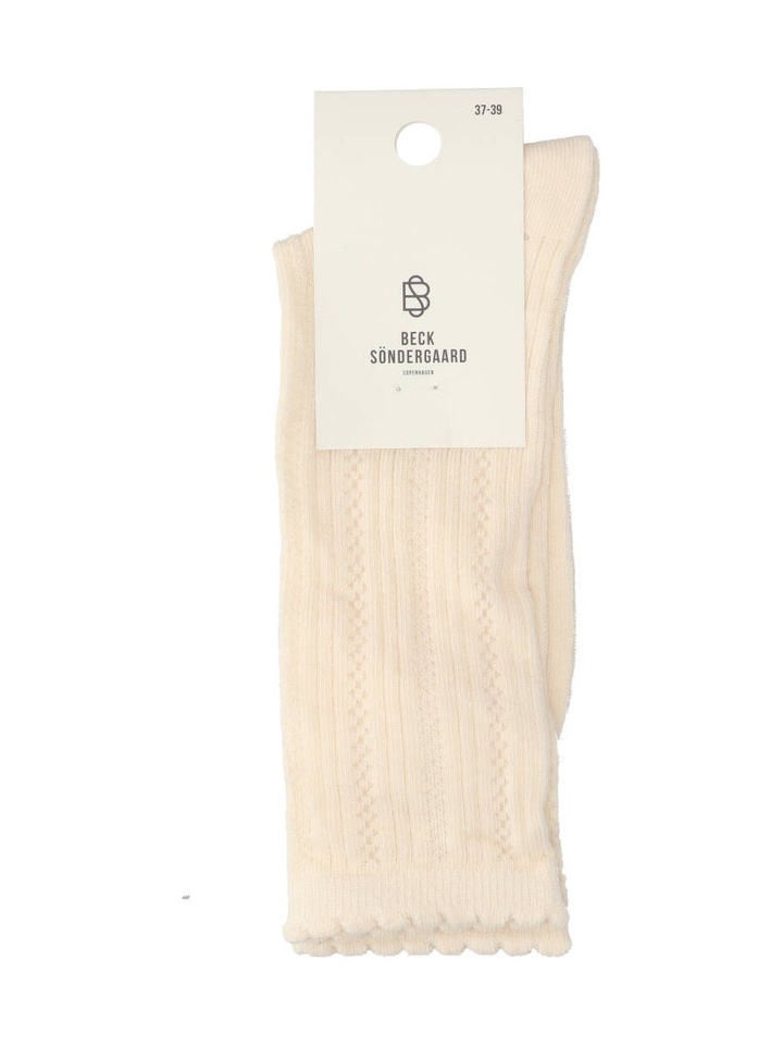 Ecru katoenen sokken Beck Sondergaard