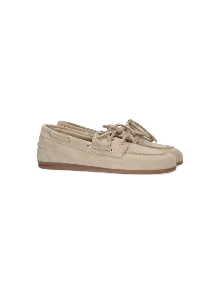 Zandkleurige bootschoenen Boatloafer Posa
