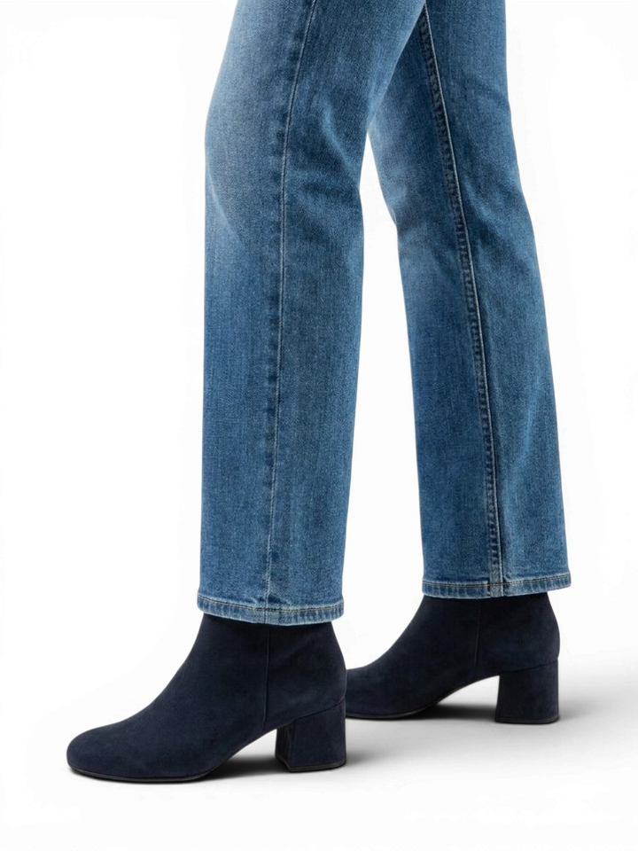 Donkerblauwe boots met blokhak Gabor