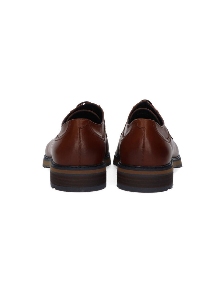 Cognac kleurige veterschoenen Fluchos