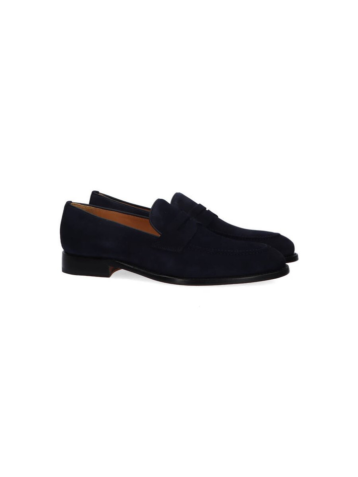 Cuero navy moccasin Cordwainer