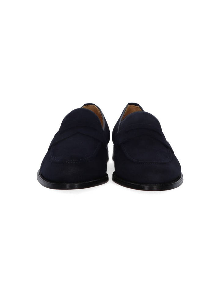 Cuero navy moccasin Cordwainer