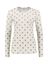 Creme kleurige t-shirt met een stretch polkadotprint Jodie Baum Und Pherdgarten 