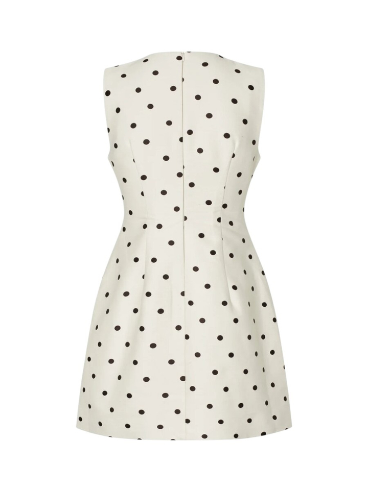 Creme kleurige jurk met polkadotprint Amayah Baum Und Pherdgarten 