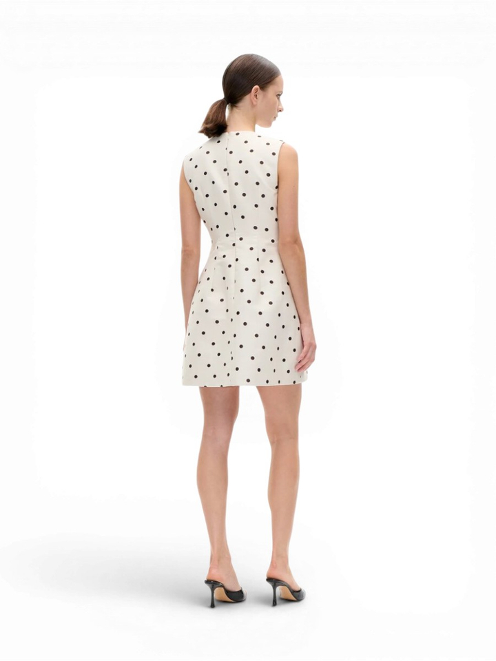 Creme kleurige jurk met polkadotprint Amayah Baum Und Pherdgarten 