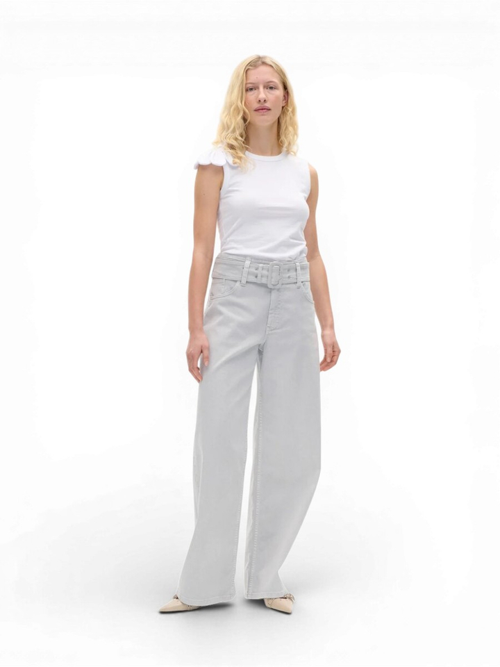 Grijze wide fit jeans met riem Nadja Baum Und Pferdgarten 