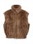 Bruine bodywarmer in faux fur Leni Bonde N08